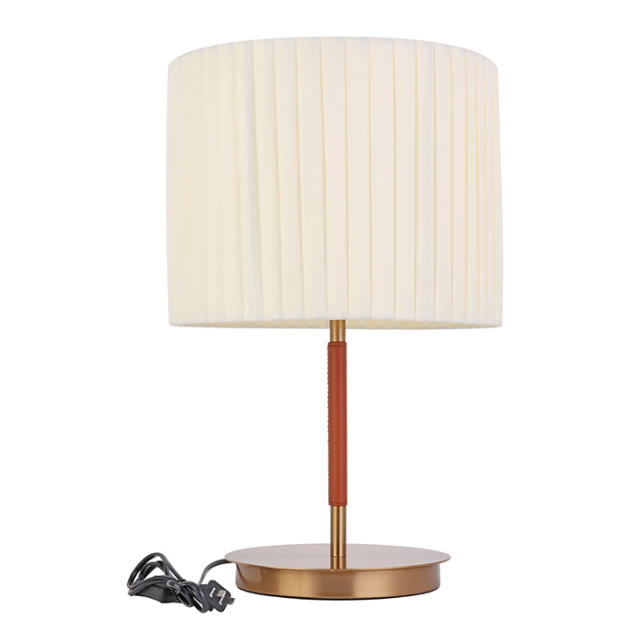 Nordic Simple Style Bordlampe Træfod med opbevaringsstoflampe